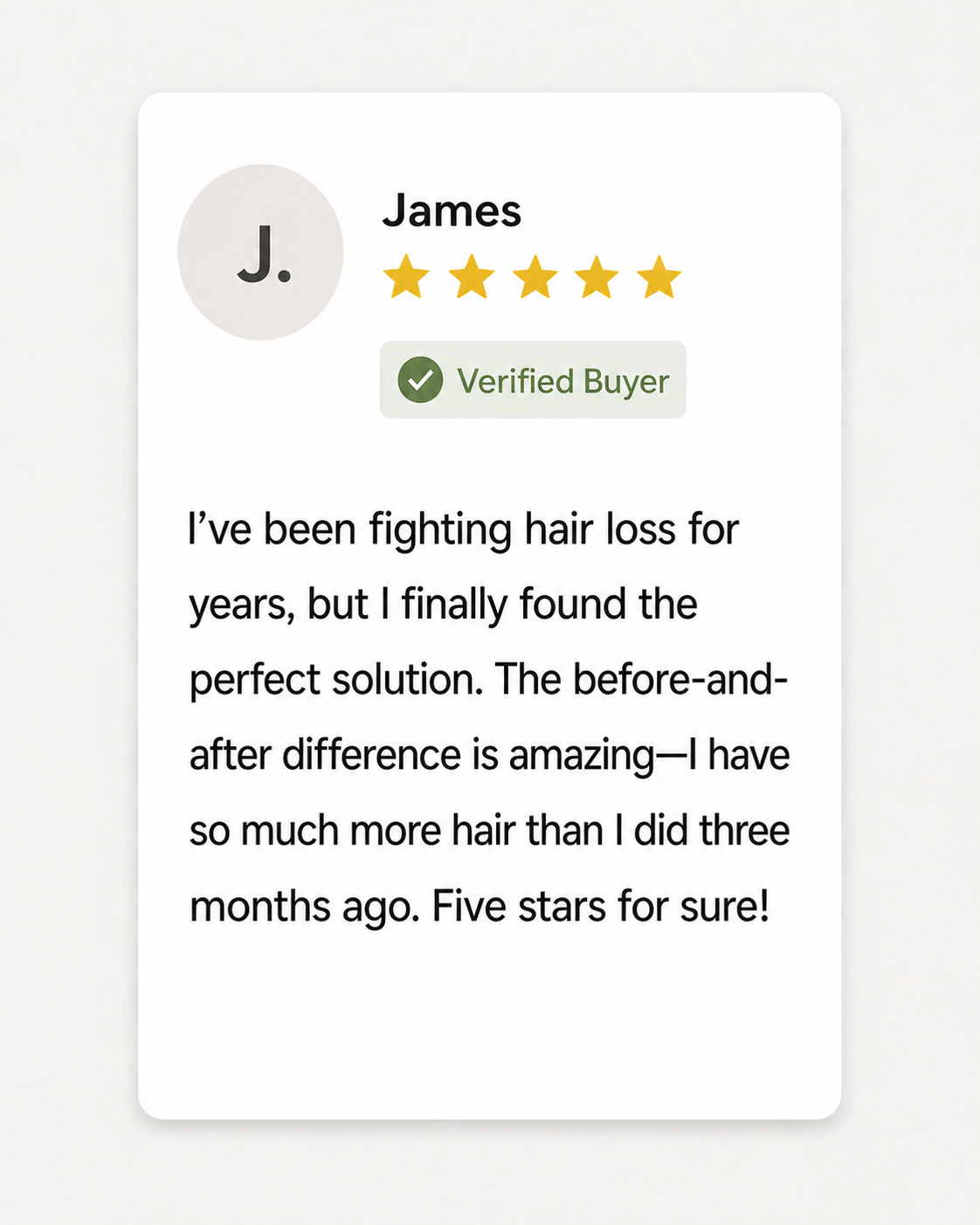 Customer review screenshot